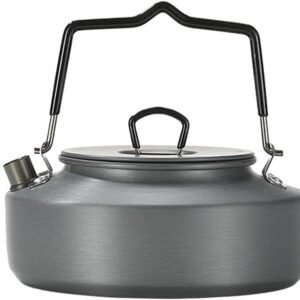 Camping Tea Kettle Portable Camp Coffee Tea Pot Lightweight Aluminum Water Boiler for Backpacking Picnic Fishing 0.8L