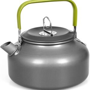 Camping Kettle 0.8L/1.2L/1.6L for Boiling Water, Coffee Pot Tea Kettle Aluminum Alloy Teapot with Silicon Handle Carry Bag for Hiking Outdoor Picnic