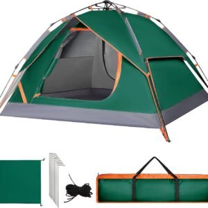Camping Tent Instant Pop Up Dome 2-3 Person Automatic Waterproof Tent Easy Set Up Portable for Family Hiking Travel