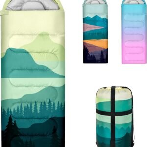 Sleeping Bags for Adults, 3 Seasons Warm Cold Weather Lightweight Waterproof Backpacking Camping Sleeping Bag for Camping Hiking Traveling Outdoor, Camping Gear Equipment