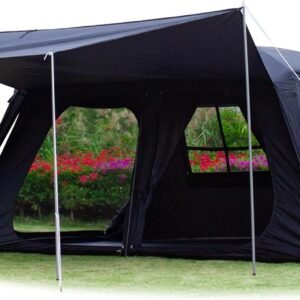 Extra Large Tent 10-12-14 Person(B),Family Cabin Tents,2 Rooms,3 Doors and 3 Windows with Mesh,Straight Wall,Waterproof,Double Layer,Big Tent for Outdoor,Picnic,Camping,Family Gathering