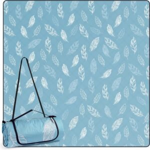 Picnic Blanket Waterproof Washable Beach Blanket Sandfree XXL Camping Blanket Beach Mat Insulated with Waterproof Backing (200 x 200 cm, Blue)